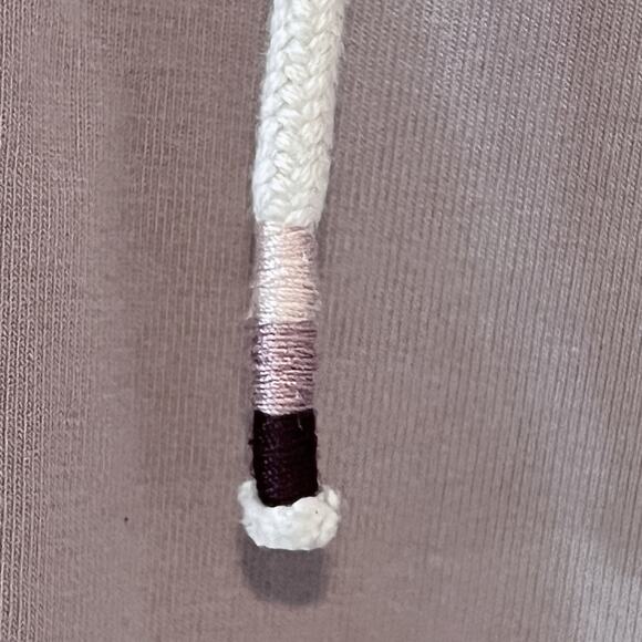 Marine Layer Cropped Hoodie Women's XL Soft Dusty Mauve Pink Lilac Drawstring - Picture 3 of 7